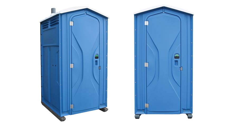 Long-term porta potty units on site in Roanoke, Virginia